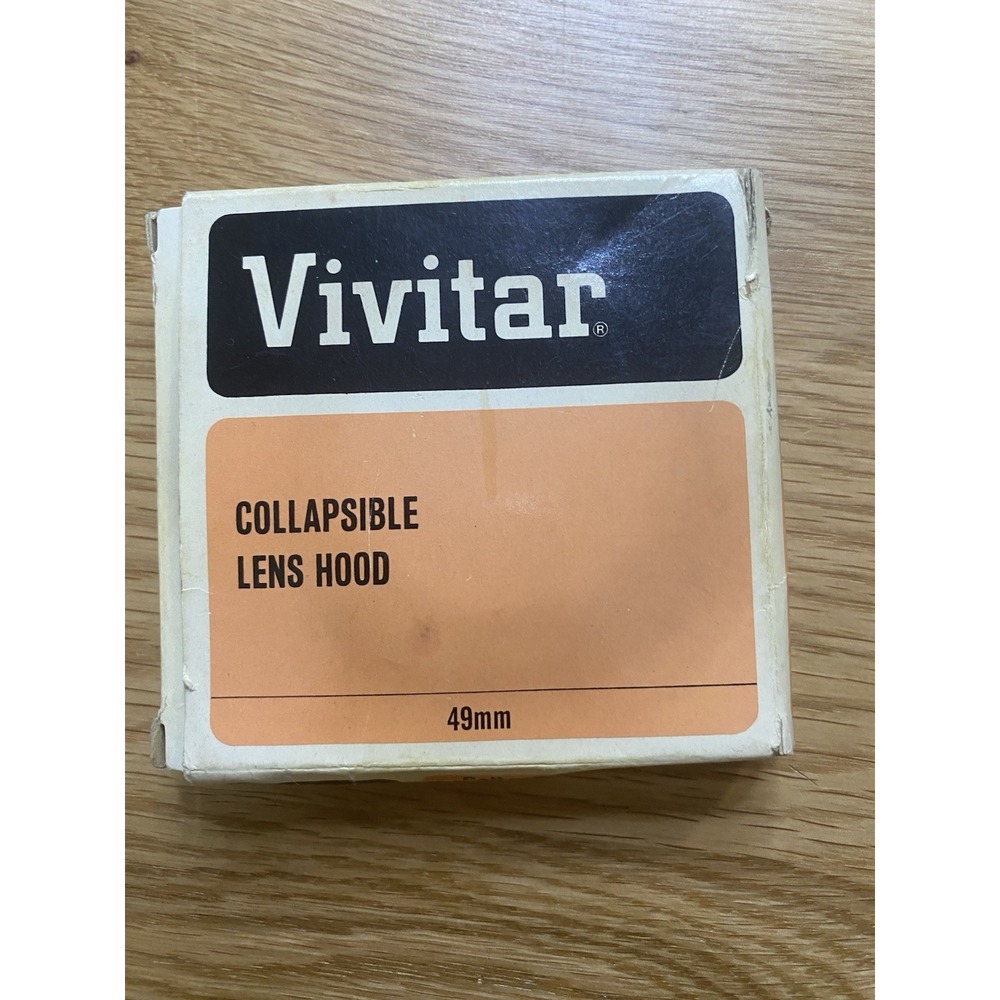 Vivitar 49mm Collapsible Lens Hood Folding Soft Rubber Threaded Baffled Japan